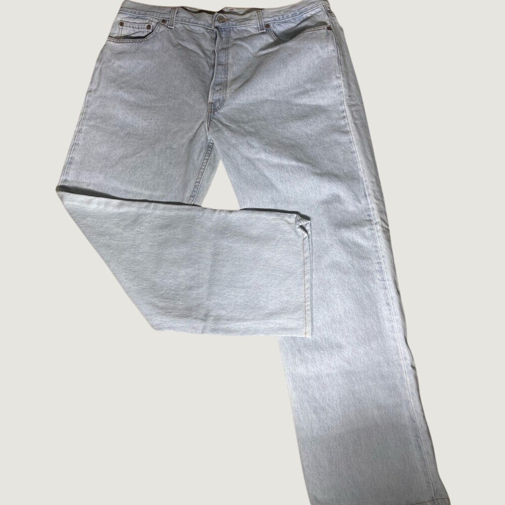 Vintage 1995‎ Levi's 501 Jeans Mens 42x30 Made in USA Light Wash Button Fly NWT
